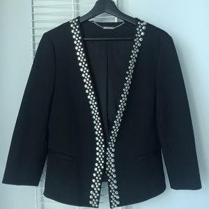 Trina Turk Black Jacket Studded Embellished